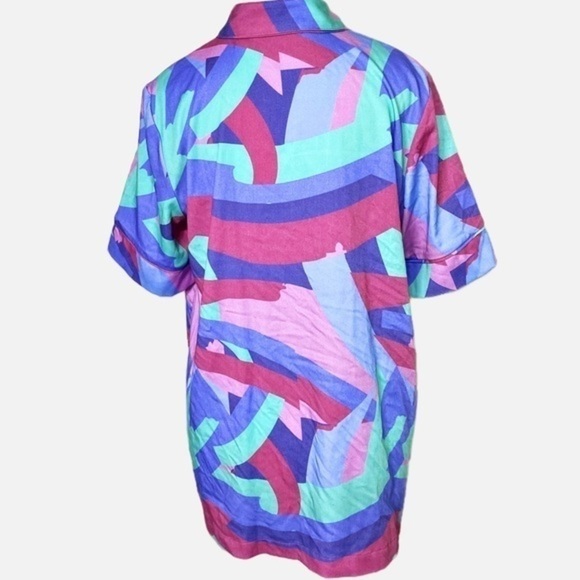 Soft Surroundings Colorful Paint Strokes Button Down Blouse - Picture 2 of 7